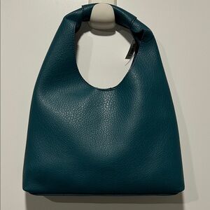Banana Republic Teal Pebbled Leather Shoulder Bag